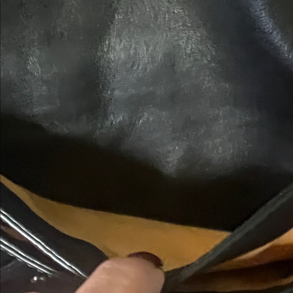 Hype Black Leather Hobo Bag with Studded Pocket - read description - Picture 6 of 16